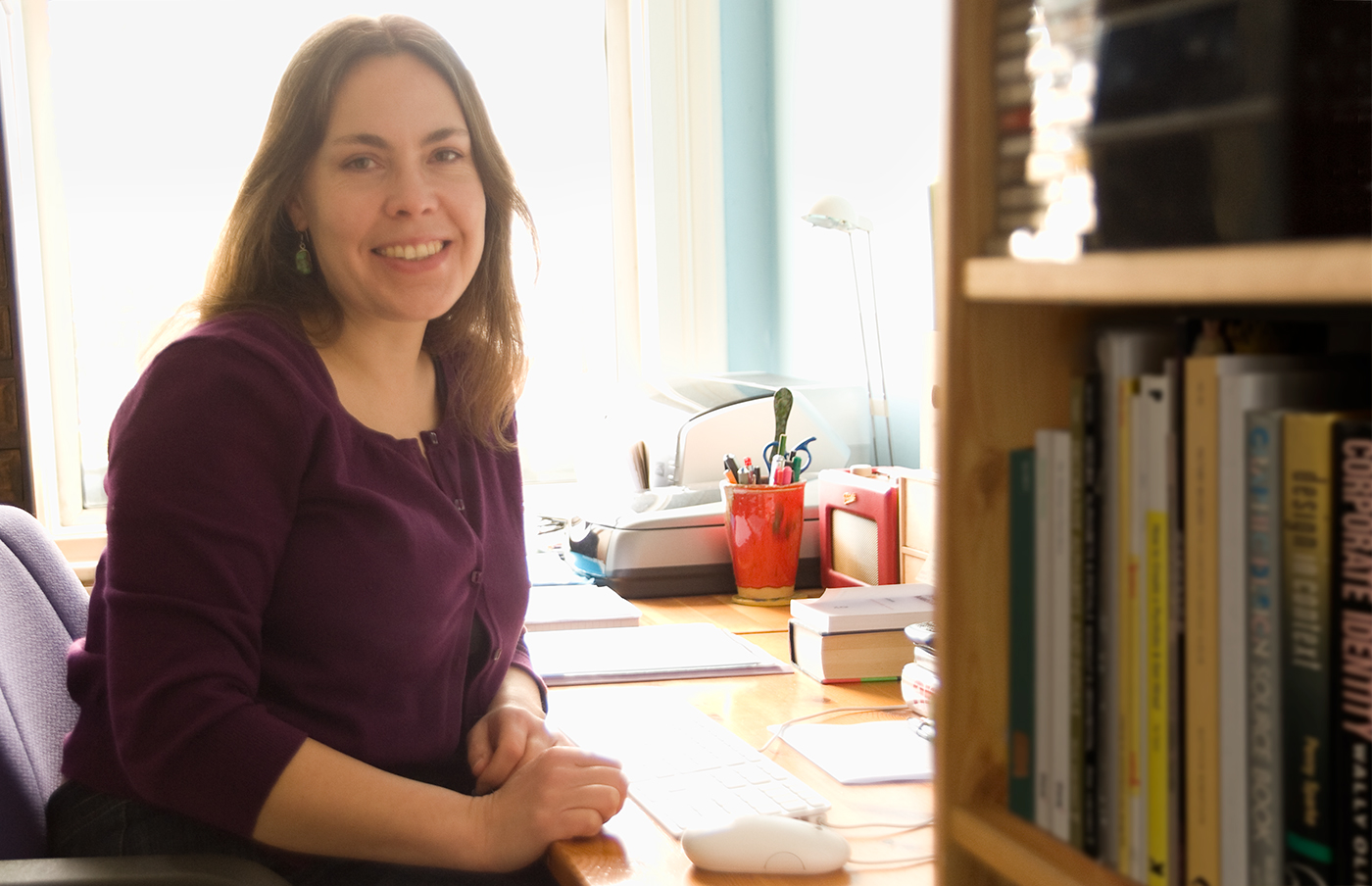 Alison Tilley in the studio